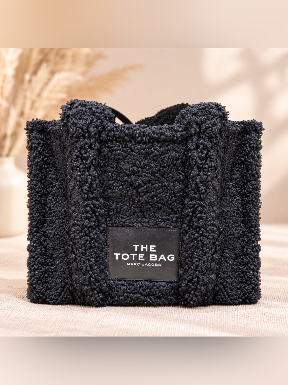 Marc Jacobs Black Sherpa Medium Tote Bag